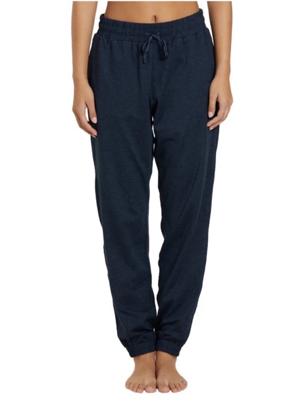 Girlfriend Collective Navy Drawstring Jogger Pants - Small